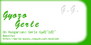 gyozo gerle business card